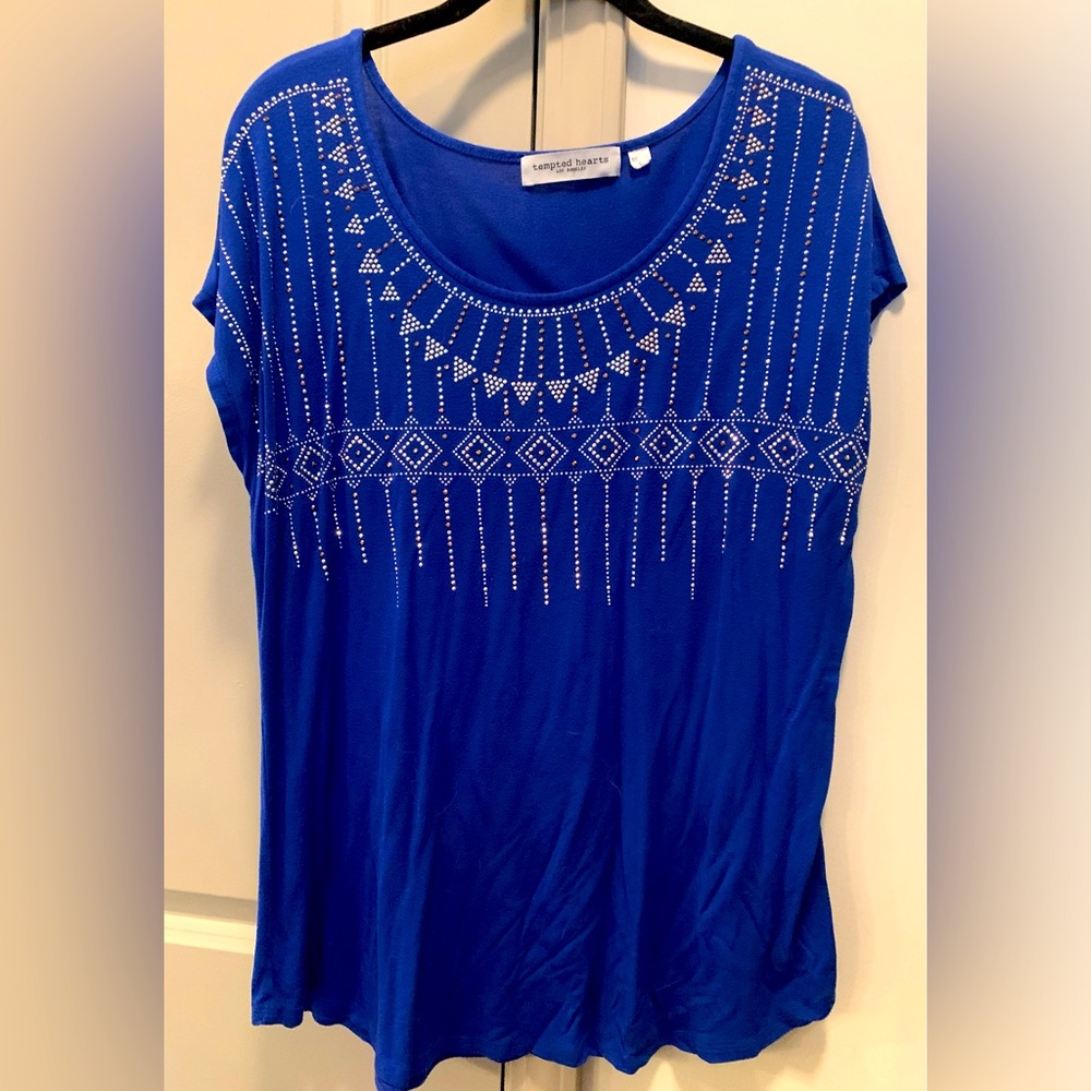 Embellished Blue Top